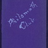 COMPLIMENTARY BREAKFAST [held by] PHILOMATH CLUB [at] "PALACE HOTEL, SAN FRANCISCO, CA" (HOTEL;)