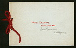 CHRISTMAS DINNER [held by] COLONIAL HOTEL [at] "SAN FRANCISCO, CALIF;" (HOTEL;)