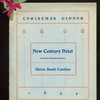 CHRISTMAS DINNER [held by] NEW CENTURY HOTEL [at] "UNION, S.C." (HOTEL;)