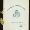 CHRISTMAS DINNER [held by] ARLINGTON HOTEL [at] "TORONTO,CANADA" (HOTEL;)