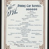DINNER [held by] D&H DINING CAR SERVICE [at]  (RR;)