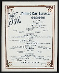 DINNER [held by] D&H DINING CAR SERVICE [at]  (RR;)