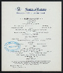 BREAKFAST [held by] SOUTHERN RAILWAY [at] WASHINGTON AND SOUTHWESTERN LIMITED (RR;)