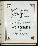 DINNER [held by] CHAMPLAIN HOTEL [at] """THE D&H"" DINING CAR SERVICE BETWEEN ROUSES POINT, HOTEL CHAMPLAIN AND WHITEHALL" (HOTEL;)