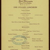 LUNCHEON [held by] METROPOLE HOTEL [at] "FARGO, NK" (HOTEL;)