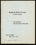 QUARTERLY MEMBERSHIP MEETING [held by] BUSINESS MEN'S LEAGUE OF ST. LOUIS [at] "SOUTHERN HOTEL, [ST. LOUIS, MO]" (HOTEL;)