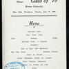 THIRTIETH ANNUAL DINNER CLASS OF '70 [held by] BROWN UNIVERSITY [at] "HOPE CLUB, PROVIDENCE, RI" (OTHER (PRIVATE CLUB?))