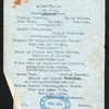 DINNER [held by] U.S.A.(ARMY) TRANSPORT WARREN [at] EN ROUTE ABOARD ABOVE (SS;)