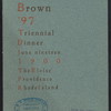 TRIENNIAL DINNER CLASS OF '97 [held by] BROWN UNIVERSITY [at] "THE ELOISE, PROVIDENCE, RI" (HOTEL;)