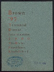 TRIENNIAL DINNER CLASS OF '97 [held by] BROWN UNIVERSITY [at] "THE ELOISE, PROVIDENCE, RI" (HOTEL;)