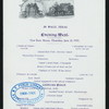 EVENING MEAL [held by] NEW STATE HOUSE [at] "WACO, TX" (HOTEL;)