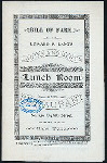 BREAKFAST/SUPPER/LUNCH [held by] EDWARD F. LANG'S LADIES' AND GENT'S LUNCH ROOM AND RESTAURANT; [at] "139 EIGHTH STREET, BET. BROADWAY AND 4TH AVE., NEW YORK, [NY];" (REST;)