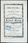 BREAKFAST/SUPPER/LUNCH [held by] EDWARD F. LANG'S LADIES' AND GENT'S LUNCH ROOM AND RESTAURANT; [at] "139 EIGHTH STREET, BET. BROADWAY AND 4TH AVE., NEW YORK, [NY];" (REST;)