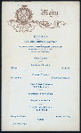 DINNER TO THE NON-COMMISSIONED OFFICERS IN RECOGNITION OF THEIR WORK JUNE 9TH-16TH 1900; [held by] 12TH REGIMENT INFANTRY [at] "HOTEL MANHATTAN, MADISON AVE. & 42ND ST., NEW YORK, [NY];" (HOTEL;)