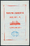 DINNER [held by] PACIFIC MAIL STEAMSHIP COMPANY [at] SS: RIO DE JANEIRO (SS;)