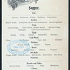 SUPPER [held by] ? [at] NIAGARA TO THE SEA (SS?;)