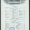 LUNCHEON [held by] [NORTHERN STEAMSHIP COMPANY/GREAT NORTHERN RY LINE.] [at] ON BOARD SS NORTH LAND (SS;)