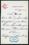 CLUB DINNER [held by] ? [at] ? (OTHER: CLUB;)