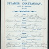 DINNER [held by] STEAMER CHATEAUGAY [at] "ABOARD SS CHATEAUGAY, [LAKE CHAMPLAIN, {NY}];" (SS;)
