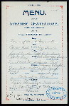 DINNER [held by] STEAMER CHATEAUGAY [at] "ABOARD SS CHATEAUGAY, [LAKE CHAMPLAIN, {NY}];" (SS;)