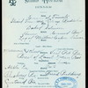 DINNER [held by] ? [at] "ABOARD STEAMER HORICON, [LAKE GEORGE {NY}];" (SS;)
