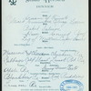 DINNER [held by] ? [at] "ABOARD STEAMER HORICON, [LAKE GEORGE {NY}];" (SS;)