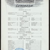 LUNCHEON [held by] [NORTHERN STEAMSHIP COMPANY/GREAT NORTHERN RY LINE.] [at] ON BOARD SS NORTH WEST (SS;)