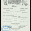 DINNER [held by] CONGRESS HALL [at] "SARATOGA SPRINGS, NY" (HOTEL;)