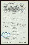 DINNER [held by] CONGRESS HALL [at] "SARATOGA SPRINGS, NY" (HOTEL;)