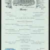 DINNER [held by] CONGRESS HALL [at] "SARATOGA SPRINGS, NY" (HOTEL;)