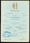 LUNCHEON [held by] CONGRESS HALL [at] "SARATOGA SPRINGS, NY" (HOTEL;)