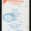 LUNCH] [held by] WHITE STAR LINE [at] "R.M.S. MAJESTIC, 2ND SALOON" (SS;)