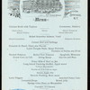 DINNER [held by] CONGRESS HALL [at] "SARATOGA SPRINGS, NY" (HOTEL;)