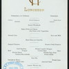 LUNCHEON [held by] CONGRESS HALL [at] "SARATOGA SPRINGS, NY" (HOTEL;)