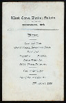 DINNER [held by] WEST COAST DINING SALOON [at]  (REST (?);)