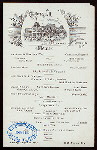 DINNER [held by] CONGRESS HALL [at] "SARATOGA SPRINGS, NY" (HOTEL;)