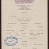 SUPPER [held by] CONGRESS HALL [at] "SARATOGA SPRINGS, NY" (HOTEL;)