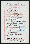 TIFFIN [held by] NIPPON YUSEN KAISHA [at] EN ROUTE ABOARD SS. KAMAKURA MARU (SS.)