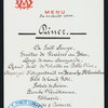 DINER [held by] GRAND HOTEL MONT-CERVIN [at] "ZERMATT, SWITZERLAND" (FOR;)