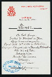 DINER [held by] GRAND HOTEL MONT-CERVIN [at] "ZERMATT, SWITZERLAND" (FOR;)