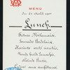 LUNCH [held by] GRAND HOTEL MONT-CERVIN [at] "ZERMATT, SWITZERLAND" (FOR;)