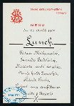 LUNCH [held by] GRAND HOTEL MONT-CERVIN [at] "ZERMATT, SWITZERLAND" (FOR;)