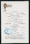 DINNER [held by] HOTEL VICTORY [at] "PUT-IN-BAY-ISLAND, OH;" (HOTEL;)