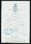 NOON DINNER [held by] HOTEL VICTORY [at] "PUT-IN-BAY-ISLAND, LAKE ERIE, OH;" (HOTEL;)