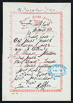 BREAKFAST [held by] NIPPON YUSEN KAISHA [at] ABOARD SS KAMAKURA MARU (SS;)