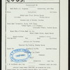 DINNER [held by] VICTORY HOTEL [at] "PUT-IN-BAY ISLAND, OH" (HOTEL;)