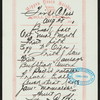 BREAKFAST-FIRST CLASS [held by] NIPPON YUSEN KAISHA [at] SS: KAMAKURA MARU (SS;)
