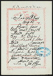BREAKFAST-FIRST CLASS [held by] NIPPON YUSEN KAISHA [at] SS: KAMAKURA MARU (SS;)