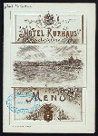 DINNER [held by] HOTEL KURHAUS [at] "SCHEVENINGEN, (THE NETHERLANDS?)" (HOTEL;)