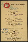 BREAKFAST [held by] SOUTHERN PACIFIC COMPANY - DINING CAR SERVICE [at] EN ROUTE - SUNSET OGDEN & SHASTA ROUTE (RR)